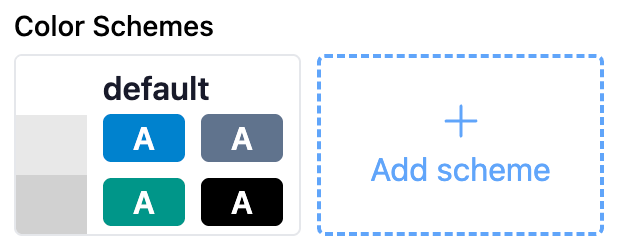 Color scheme group setting type preview