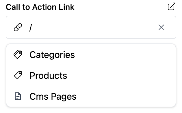 Link setting type preview