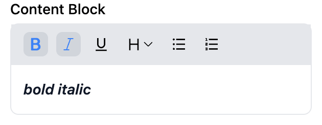 RichText setting type preview